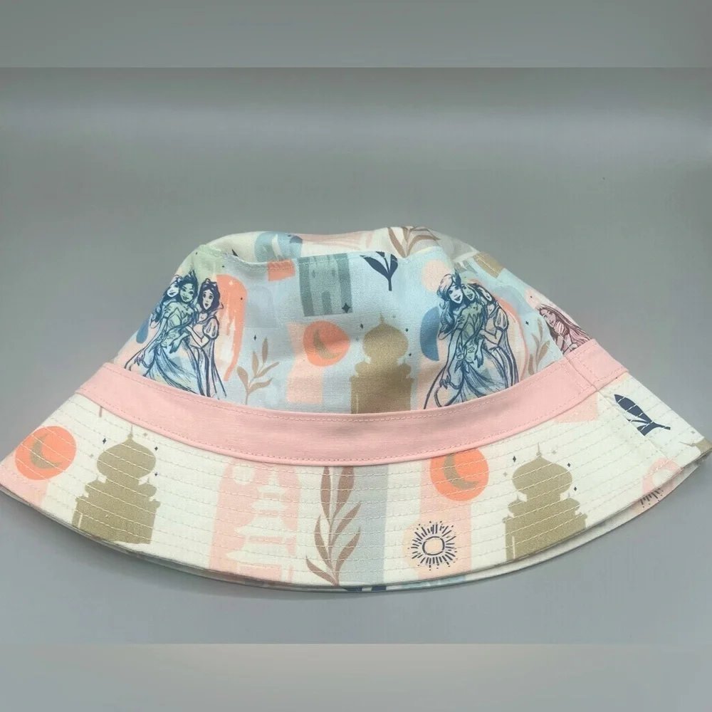 Disney Parks PRINCESSES Bucket Sun Hat In Pastel Colors Adult One Size NEW